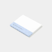 Light Blue Gemustert Dental Erinnerung Post-it Klebezettel (angewinkelt)