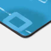 Light Blue Geometric Squares Desk Mat Schreibtischunterlage (Ecke)