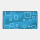 Light Blue Geometric Squares Desk Mat Schreibtischunterlage (Vorderseite)