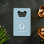 Light Blue Gerahmt Monogram Geldbeutel Flaschenöffner