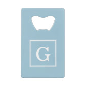 Light Blue Gerahmt Monogram Geldbeutel Flaschenöffner (Vorderseite)