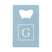 Light Blue Gerahmt Monogram Geldbeutel Flaschenöffner (Rückseite)