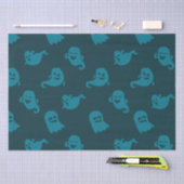 Light Blue Ghosts Dark Blue Halloween Seidenpapier (Handwerk)
