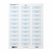 Light Blue Gingham Address Label (Vorne)