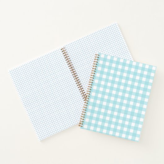 Light Blue Gingham Notebook Notizblock (Innenseite)