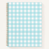 Light Blue Gingham Notebook Notizblock (Vorderseite)