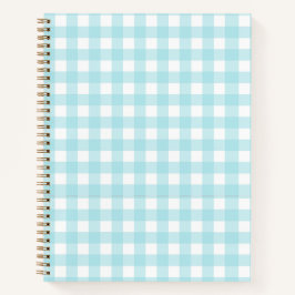Light Blue Gingham Notebook Notizblock