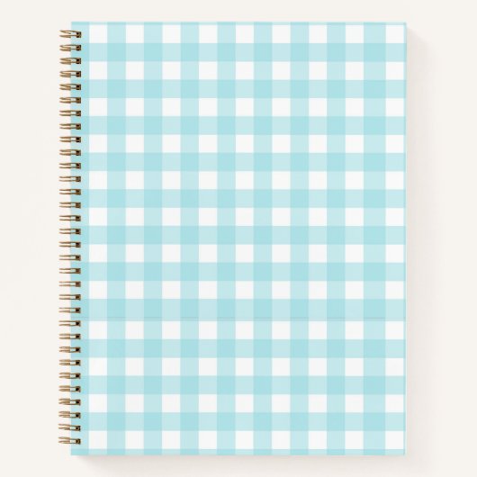 Light Blue Gingham Notebook Notizblock (Vorderseite)