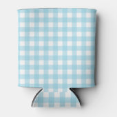 Light Blue Gingham Pastel Pattern Dosenkühler (Vorderseite)