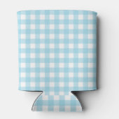 Light Blue Gingham Pastel Pattern Dosenkühler (Rückseite)