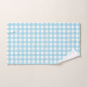 Light Blue Gingham Pastel Pattern Handtuch (Handtuch)
