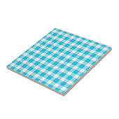 Light Blue Gingham Pattern Fliese (Seite)
