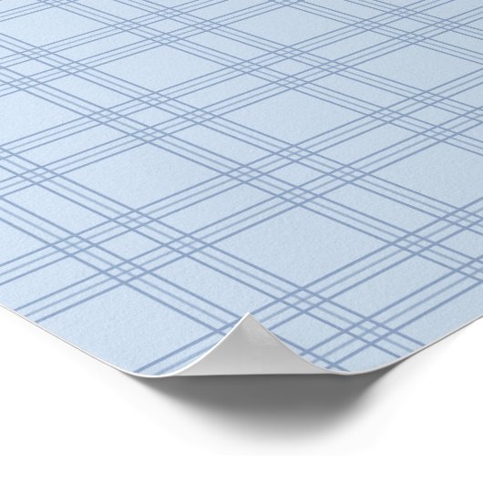Light Blue Gingham Poster (Ecke)