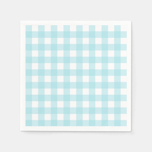 Light Blue Gingham Serviette (Vorderseite)