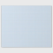 Light Blue Gingham Wrapping Paper Geschenkpapier (Flach)