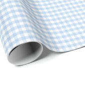Light Blue Gingham Wrapping Paper Geschenkpapier (Rolleneckpunkt)
