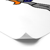 Light Blue Girls Softball Poster (Ecke)