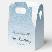 Light Blue Glam Glitzer Personalisiert Geschenkschachtel (Geöffnet)