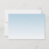 Light Blue Glitzer Glam Personalisierte Antwortkar RSVP Karte (Rückseite)