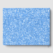 Light Blue Glitzer Pattern & Dark Blue Gästebuch (Rückseite)