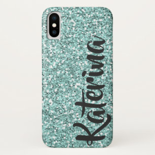 Light Blue Glitzer Personalisiert mit Ihrem Namen. Case-Mate iPhone Hülle