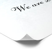 Light Blue Glitzer Sweet 16 Personalisierter Empfa Poster (Ecke)