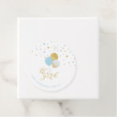 Light Blue & Gold Balloons | 1. Junge Geburtstag Geschenkanhänger (Beispiel)