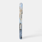 Light Blue & Gold Marble iPhone 6/6s Fall 16 Hülle (Rechte Seite)