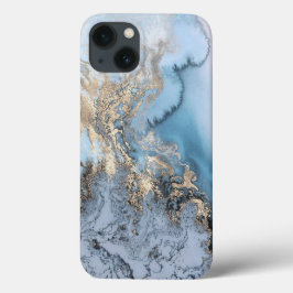 Light Blue & Gold Marble iPhone 6/6s Fall Case-Mate iPhone Hülle