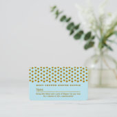 Light Blue & Gold Polka Dot , Windeln Raffel Ticke Begleitkarte (Stehend Vorderseite)