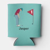Light Blue Golf Themed Dosenkühler (Vorderseite)