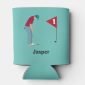 Light Blue Golf Themed Dosenkühler (Rückseite)