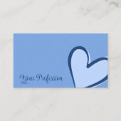 Light Blue Gorgeary Heart Modern mit Foto Niedlich Visitenkarte (Vorderseite)
