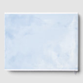 Light Blue Gown Floral Quinceanera Gästebuch (Rückseite)