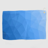 Light blue gradient geometric mesh pattern golfhandtuch (Horizontal)