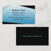 Light Blue Gradient und Black Abstrakt Business Visitenkarte (Vorne/Hinten)