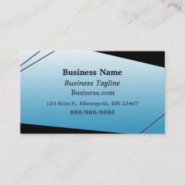 Light Blue Gradient und Black Abstrakt Business Visitenkarte