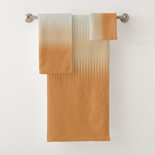 Light Blue Gray Rust Orange Badhandtuch Set (Insitu)