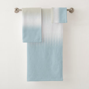 Light Blue Gray Rust Orange Badhandtuch Set
