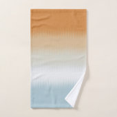 Light Blue Gray Rust Orange Badhandtuch Set (Handtuch)