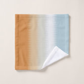 Light Blue Gray Rust Orange Badhandtuch Set (Waschlappen)
