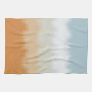 Light Blue Gray Rust Orange Geschirrtuch