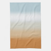 Light Blue Gray Rust Orange Geschirrtuch (Vertikal)