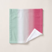 Light Blue Green Gray Maroon Red Badhandtuch Set (Waschlappen)