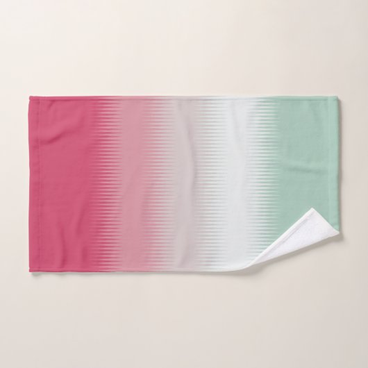 Light Blue Green Gray Maroon Red Badhandtuch Set (Handtuch)