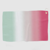 Light Blue Green Gray Maroon Red Golfhandtuch (Horizontal)