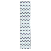 Light blue green with dots combination kurzer tischläufer (Vorderseite)