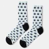 Light blue green with dots combination socken (Linkes Detail)