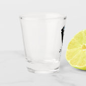 Light Blue "Groom" Tuxedo Wedding Party Schnapsglas (Links)