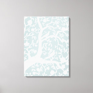 Light Blue Grosse Chinoiserie Leinwand